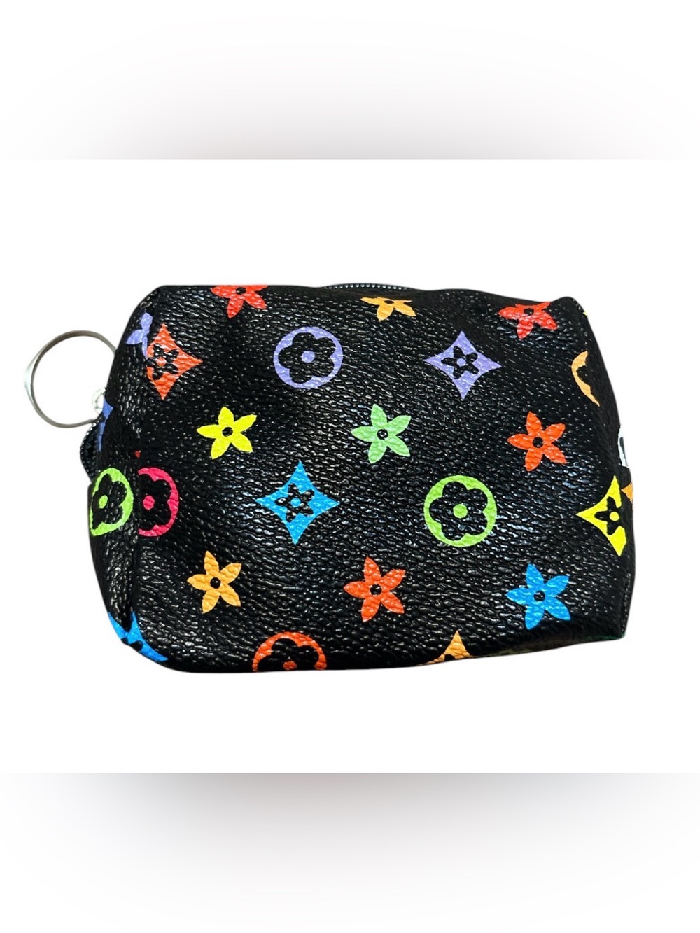 Black Multicolor Monogram Coin Pouch